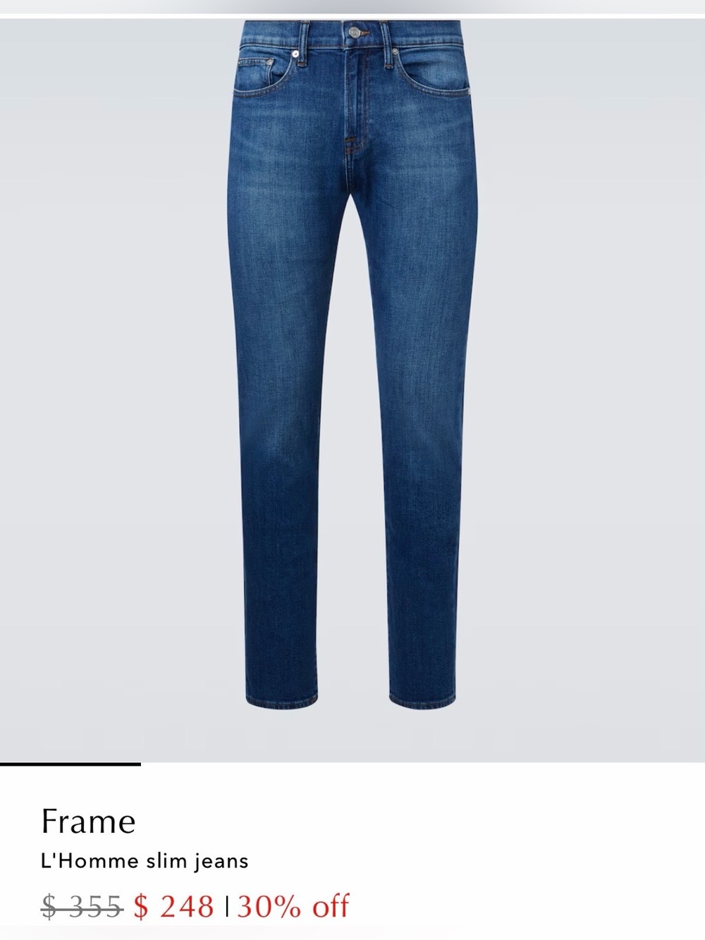Frame Denim L'Homme Slim Jeans in Dark Blue
